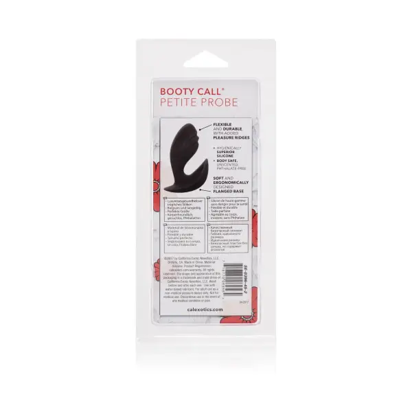 Booty Call Petite Probe - Black cock ring anal beads - additional view