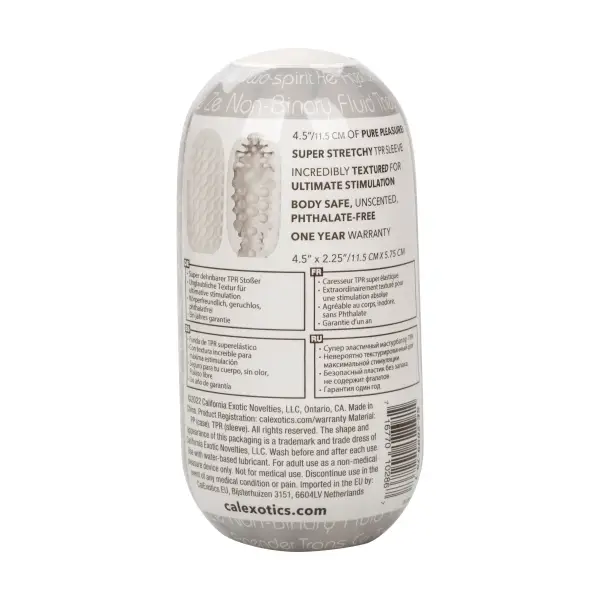 Boundless Reversible Nubby Stroker - Clear best male masturbator sleeve - additional view
