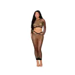 Bralette and Maxi Skirt Dmnd - One Size - Black lingerie sets - main product image