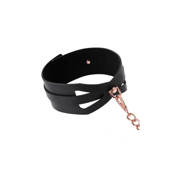 Brat Collar and Leash - Black / Rose Gold collar and leash set - main product image Brat Collar and Leash - Black / Rose Gold collar and leash set - main product image
