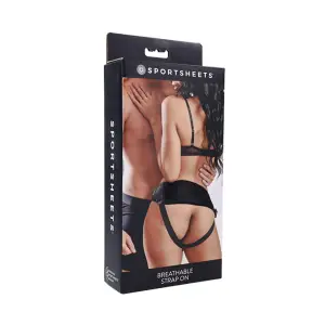 Breathable Strap on - Black - strap on dildo harness - product image 4