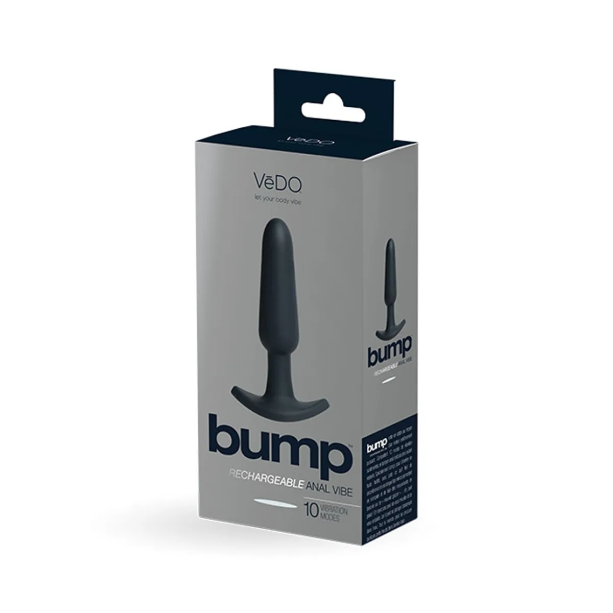 Bump Rechargeable Anal Vibe - Black - anal toys - main product image