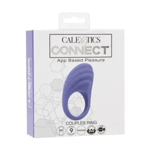 Calexotics Connect Couples Ring - Periwinkle remote vibrating cock ring - alternate angle