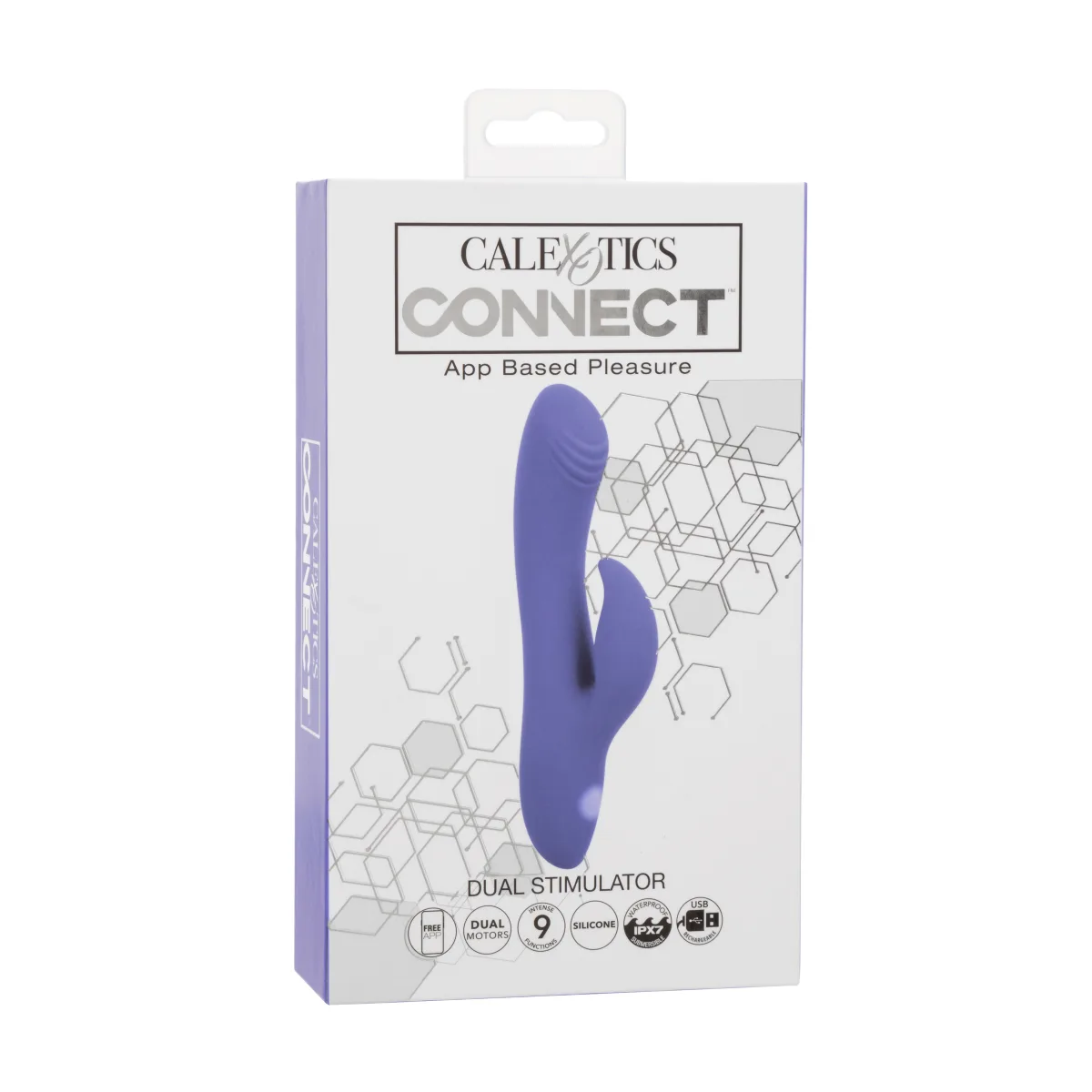 Calexotics Connect Dual Stimulator - Periwinkle app controlled vibrator - main product image