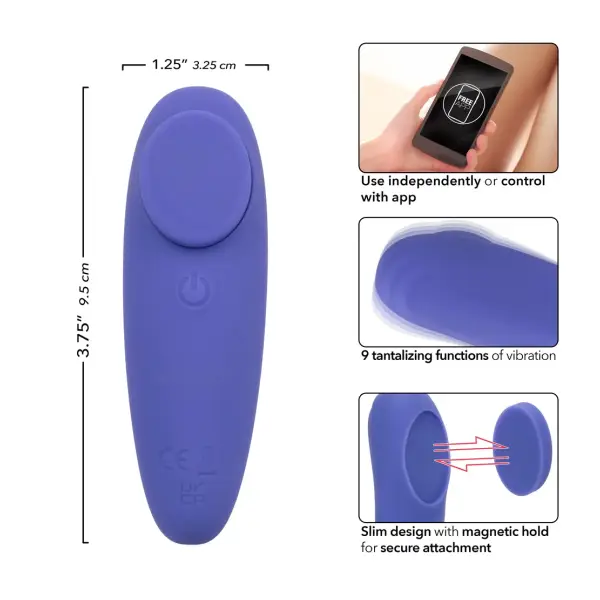 Calexotics Connect Panty Teaser - Periwinkle app controlled vibrator - product image 4