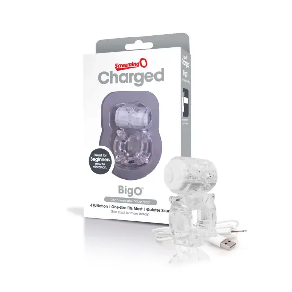 Charged Big O - Clear - Each - vibrating cock ring - product image 2