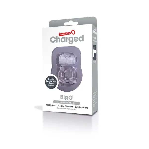 Charged Big O - Clear - Each - vibrating cock ring - product image 3
