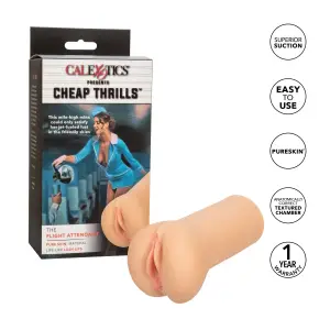 Cheap Thrills the Flight Attendant vibrating male masturbator - product detail
