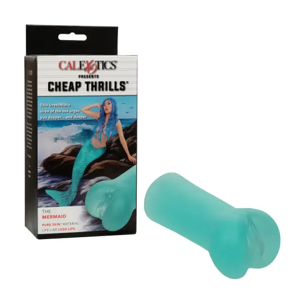Cheap Thrills - the Mermaid - Teal best male masturbator toy - alternate angle
