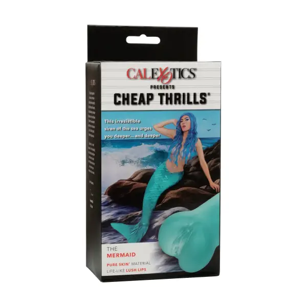 Cheap Thrills - the Mermaid - Teal best male masturbator toy - packaging view