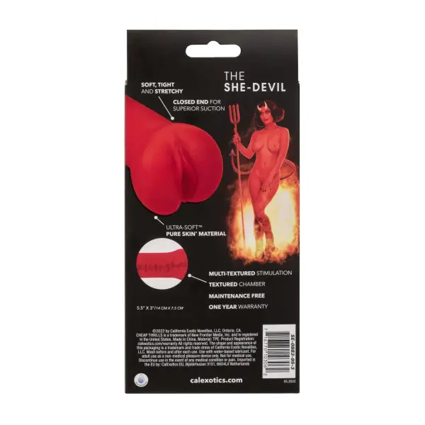Cheap Thrills - the She Devil - Red best masturbation sleeve - packaging view