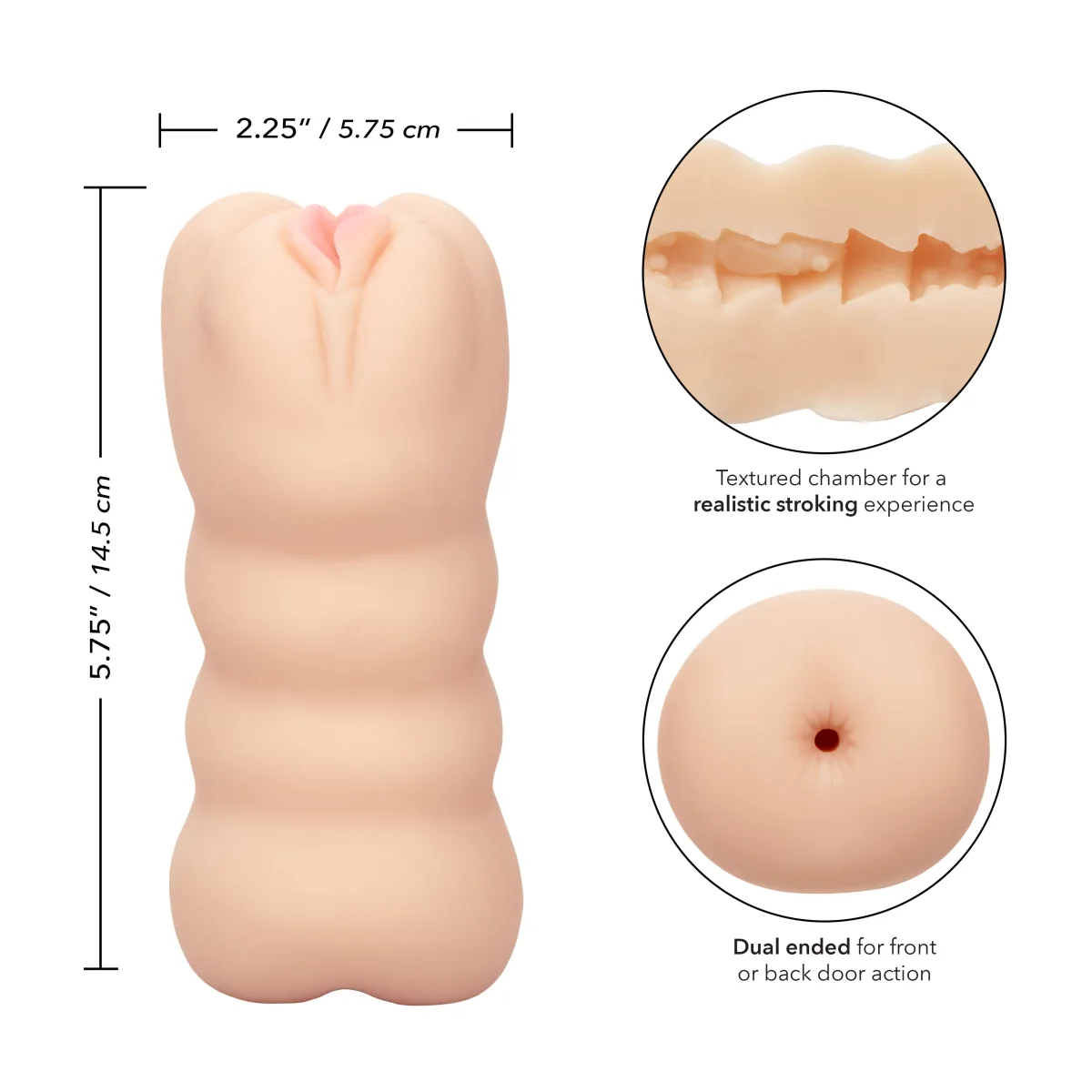 Cheap Thrills - the Three Way discreet male stroker - main image