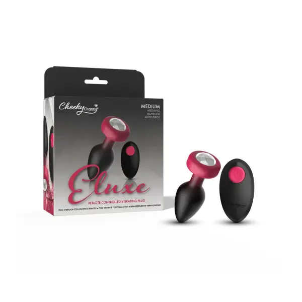 Cheeky Charms Eluxe Vibrating Gem Plug With Remote remote vibrating butt plug - main image