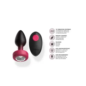 Cheeky Charms Eluxe Vibrating Gem Plug With Remote remote vibrating butt plug - additional view