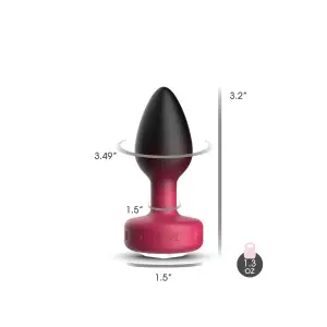Cheeky Charms Eluxe Vibrating Gem Plug With Remote remote vibrating butt plug - additional view