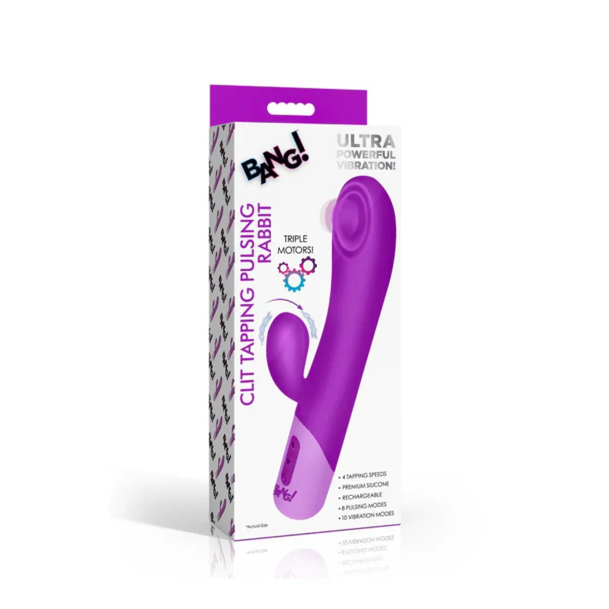 Clit Tapping Pulsing Rabbit - Purple - view 1