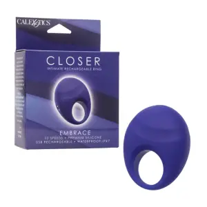 Closer Intimate Rechargeable Ring Embrace - Purple 5 Closer Intimate Rechargeable Ring Embrace - Purple - rechargeable vibrating cock ring - product image 2