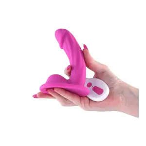 Colours Curve Vibrating 5" Dildo - Pink suction cup vibrating dildo - retail packaging