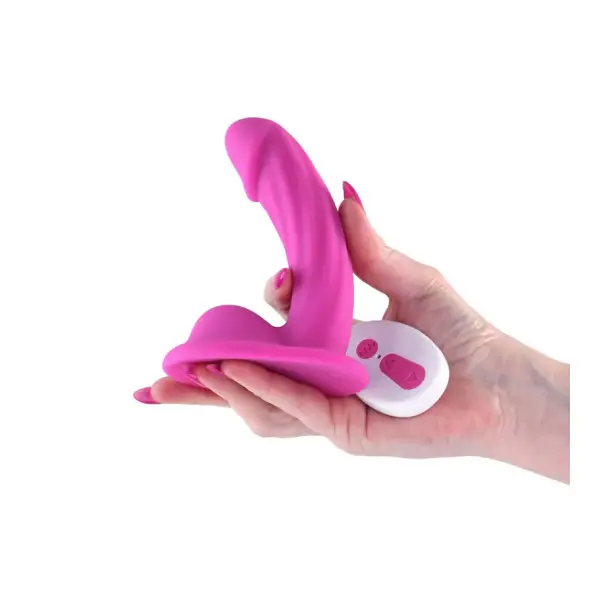 Colours Curve Vibrating 5" Dildo - Pink suction cup vibrating dildo - retail packaging