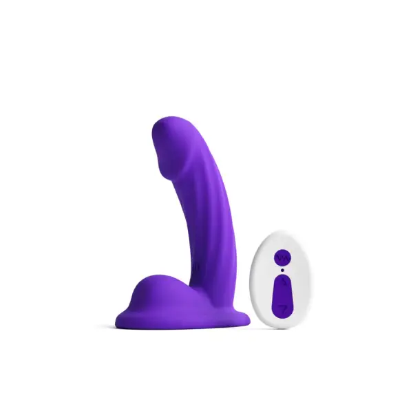 Colours Curve Vibrating 5" Dildo - Purple suction cup vibrating dildo - product detail