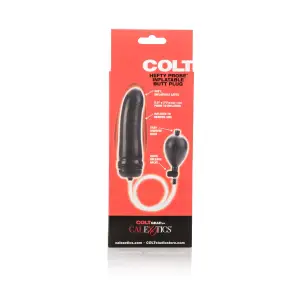 Colt Hefty Probe Inflatable Butt Plug - Black colt inflatable latex butt plug - alternate angle