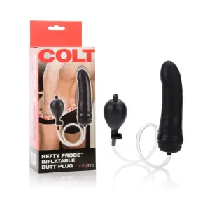 Colt Hefty Probe Inflatable Butt Plug - Black colt inflatable latex butt plug - product detail