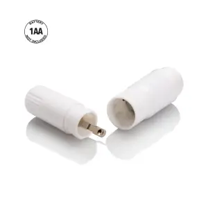 Compact Waterproof Personal Travel Massager With 4 Tips - White - massager vibrator - main product image