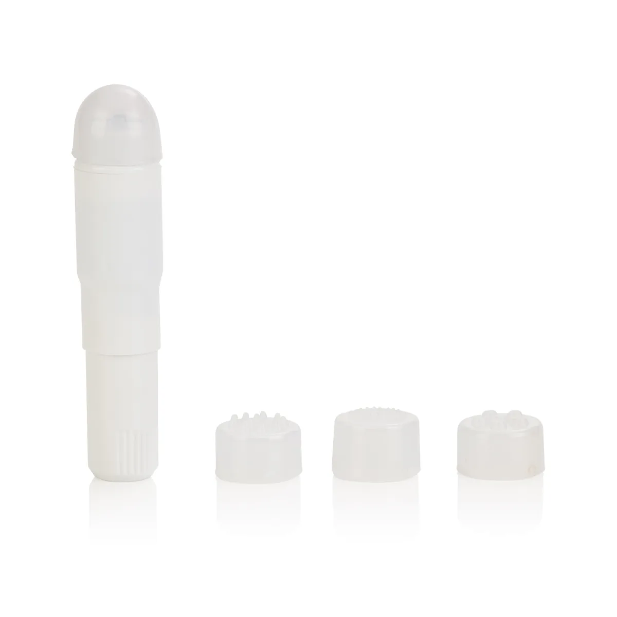 Compact Waterproof Personal Travel Massager With 4 Tips - White - massager vibrator - product image 2