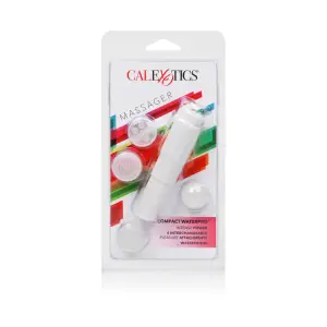 Compact Waterproof Personal Travel Massager With 4 Tips - White - massager vibrator - product image 4