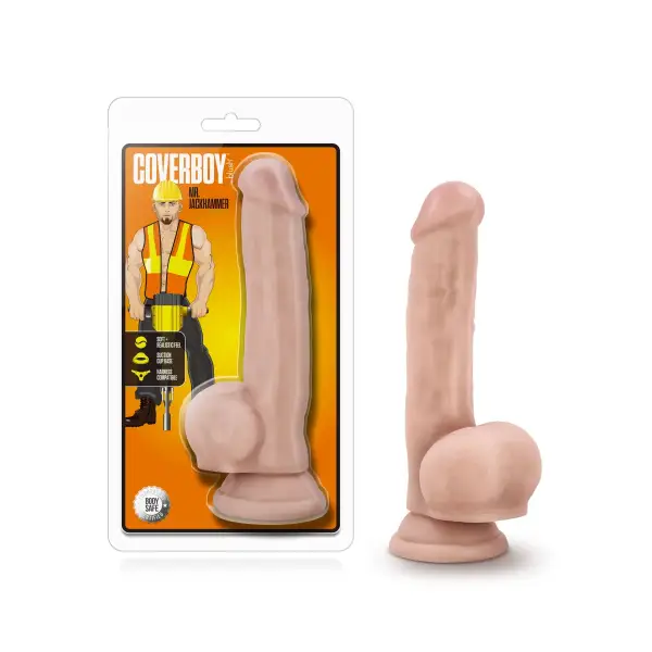 Coverboy - Mr. Jackhammer - Beige huge realistic dildo - alternate product angle