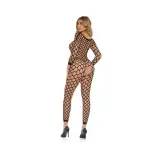 Crotchless Bodystocking - One Size - Black sexy crotchless lingerie - main product image