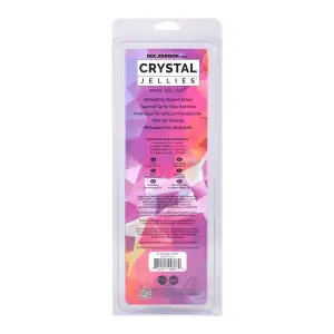 Crystal Jellies - Anal Delight - 5 in - Teal ribbed dildo anal - main product image