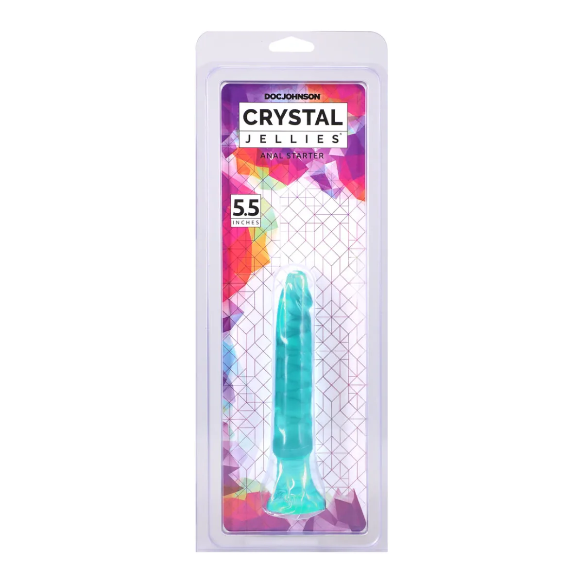 Crystal Jellies - Anal Starter - Teal small anal dildo - alternate product angle