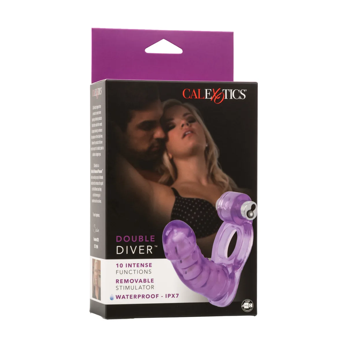 Double Diver Rechargeable - rechargeable vibrating cock ring - product image 2
