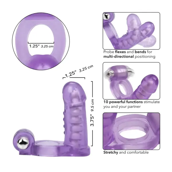 Double Diver Rechargeable - rechargeable vibrating cock ring - product image 4