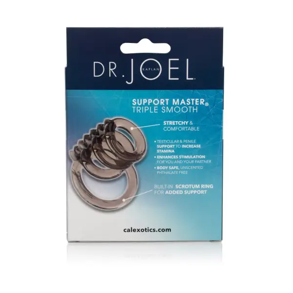 Dr. Joel Kaplan Support Master Triple Smooth - Smoke 4 Dr. Joel Kaplan Support Master Triple Smooth - Smoke beginner cock ring - additional view