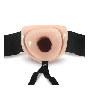 Dr. Skin - 6 Inch Hollow Strap on - Vanilla 6 Dr. Skin - 6 Inch Hollow Strap on - Vanilla - harness compatible dildo - product image 3