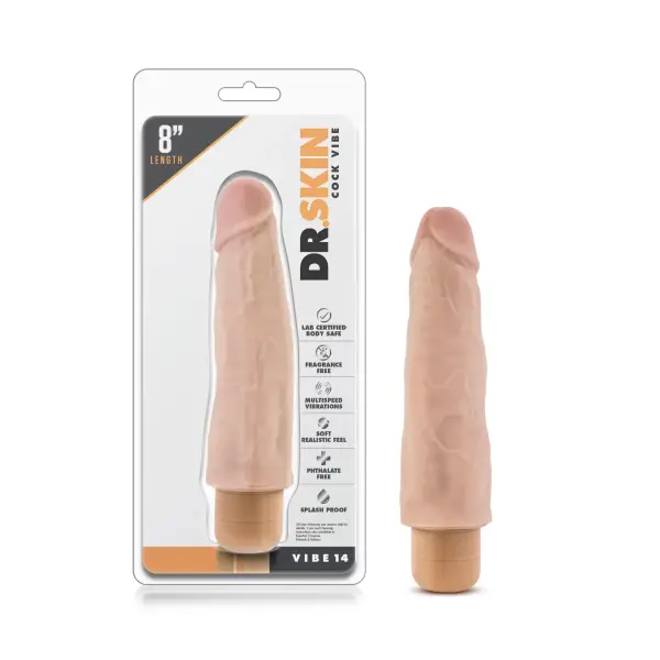 Dr. Skin - Cock Vibe 14 - Beige 7 Dr. Skin - Cock Vibe 14 - Beige realistic vibrator - product image 8