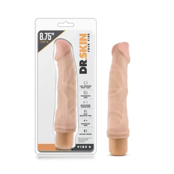Dr. Skin - Cock Vibe 6 - Beige 2 Dr. Skin - Cock Vibe 6 - Beige - vibrators - product image 3