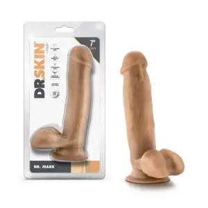 Dr. Skin - Dr. Mark - 7 Inch Dildo With Balls - Tan - harness compatible dildo - product image 3