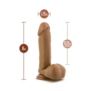 Dr. Skin - Dr. William - 8 Inch Dildo With Balls - Tan - strap on dildo harness - main product image