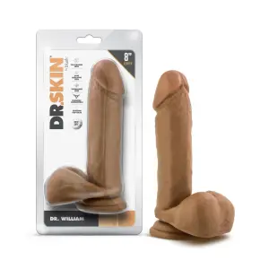 Dr. Skin - Dr. William - 8 Inch Dildo With Balls - Tan - strap on dildo harness - product image 3