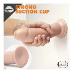 Dr. Skin Glide - 8 Inch Self Lubricating Dildo - Vanilla - harness compatible dildo - main product image