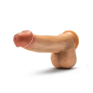 Dr. Skin Silicone - Dr. Phillips - 8.5 Inch Thrusting Dildo - Tan - thrusting vibrator - main product image