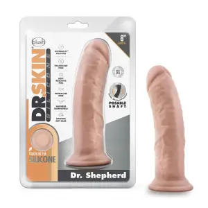 Dr. Skin Silicone - Dr. Shepherd - 8 Inch Dildo With Suction Cup - Vanilla - harness compatible dildo - product image 5