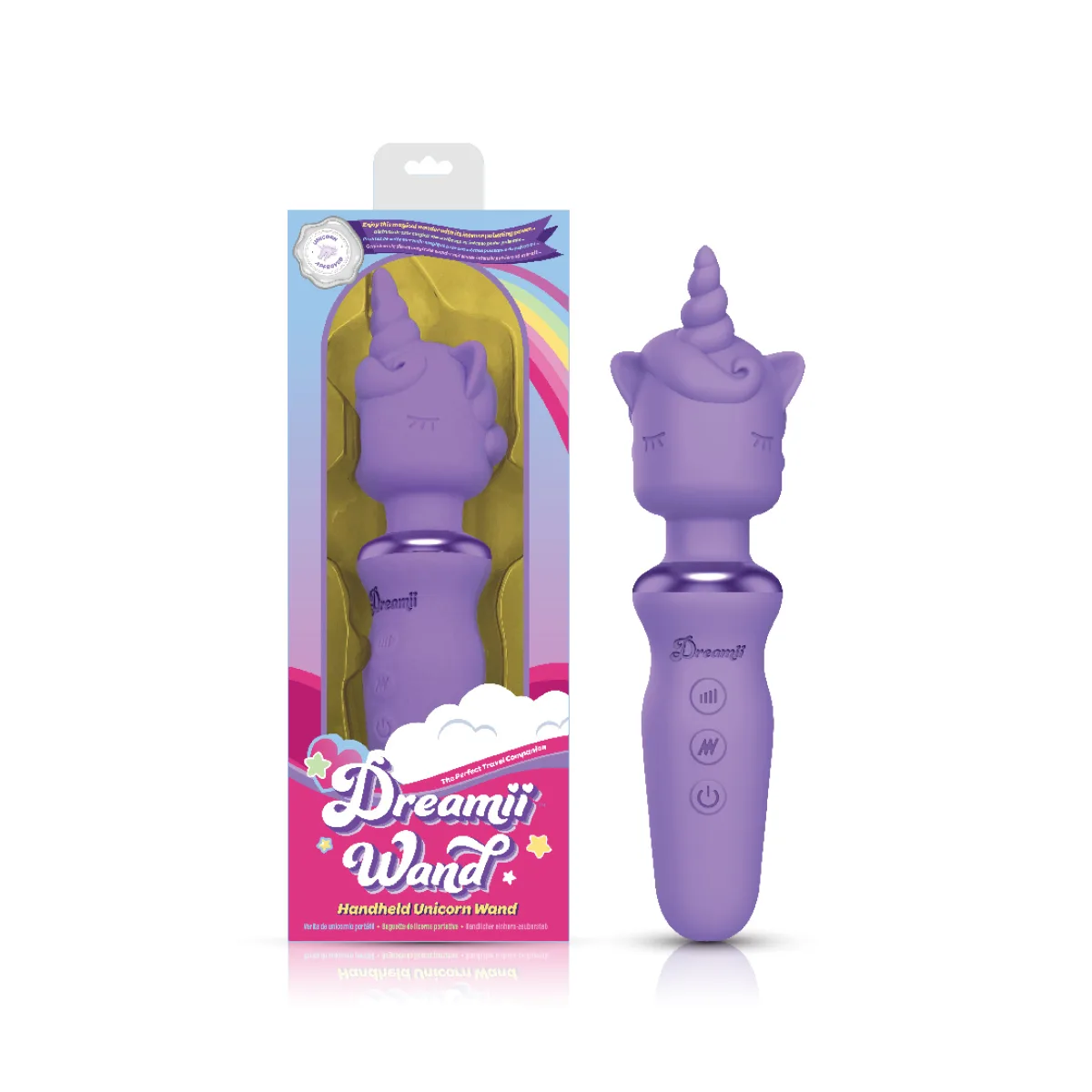 Dreamii Wand Powerful Unicorn Wand - Lilac Whirl – purple vibrator wand – view 2