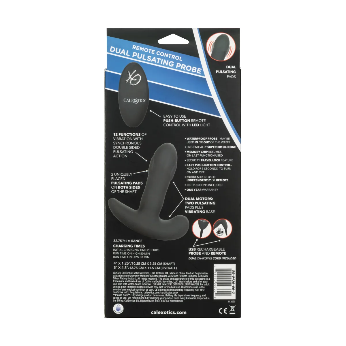 Eclipse Remote Control Dual Pulsating Probe vibrating anal toy - main image