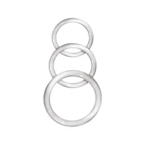 Enhancer Silicone Cockrings - Clear - cock ring - main product image