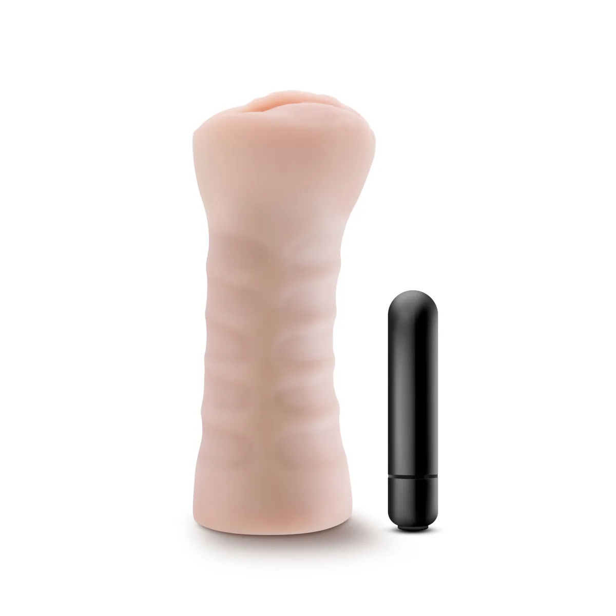 Enlust - Destini - Vibrating Stroker - Beige best male stroker - alternate angle