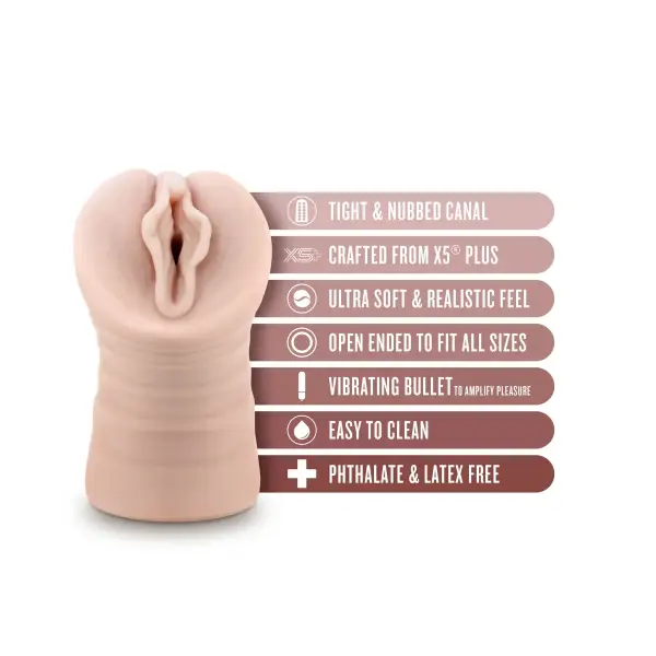 Enlust - Destini - Vibrating Stroker - Beige best male stroker - additional view